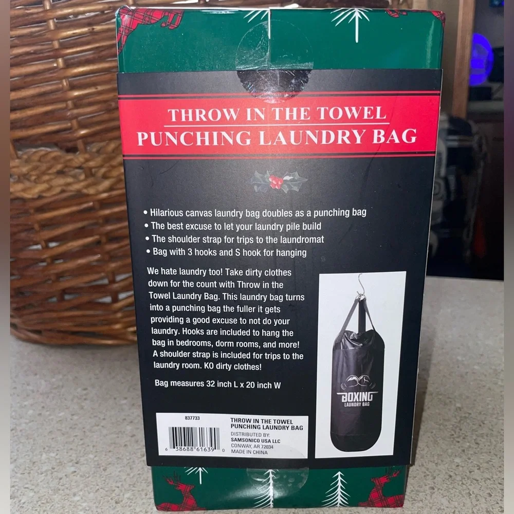 NEW! “Throw in the Punch” Laundry Bag – Sealed, Prewrapped, Funny Gift